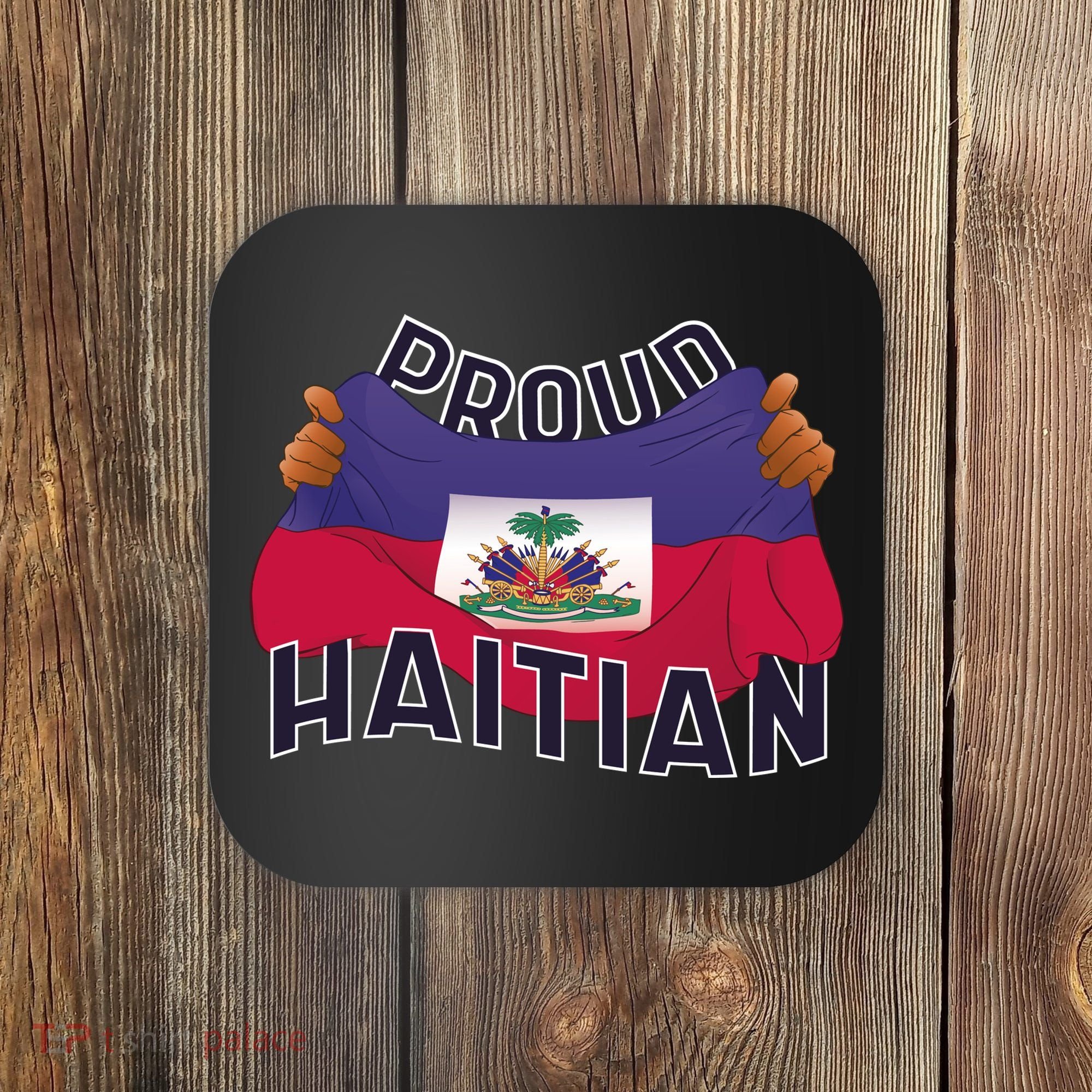 Proud Haitian Flag Coaster