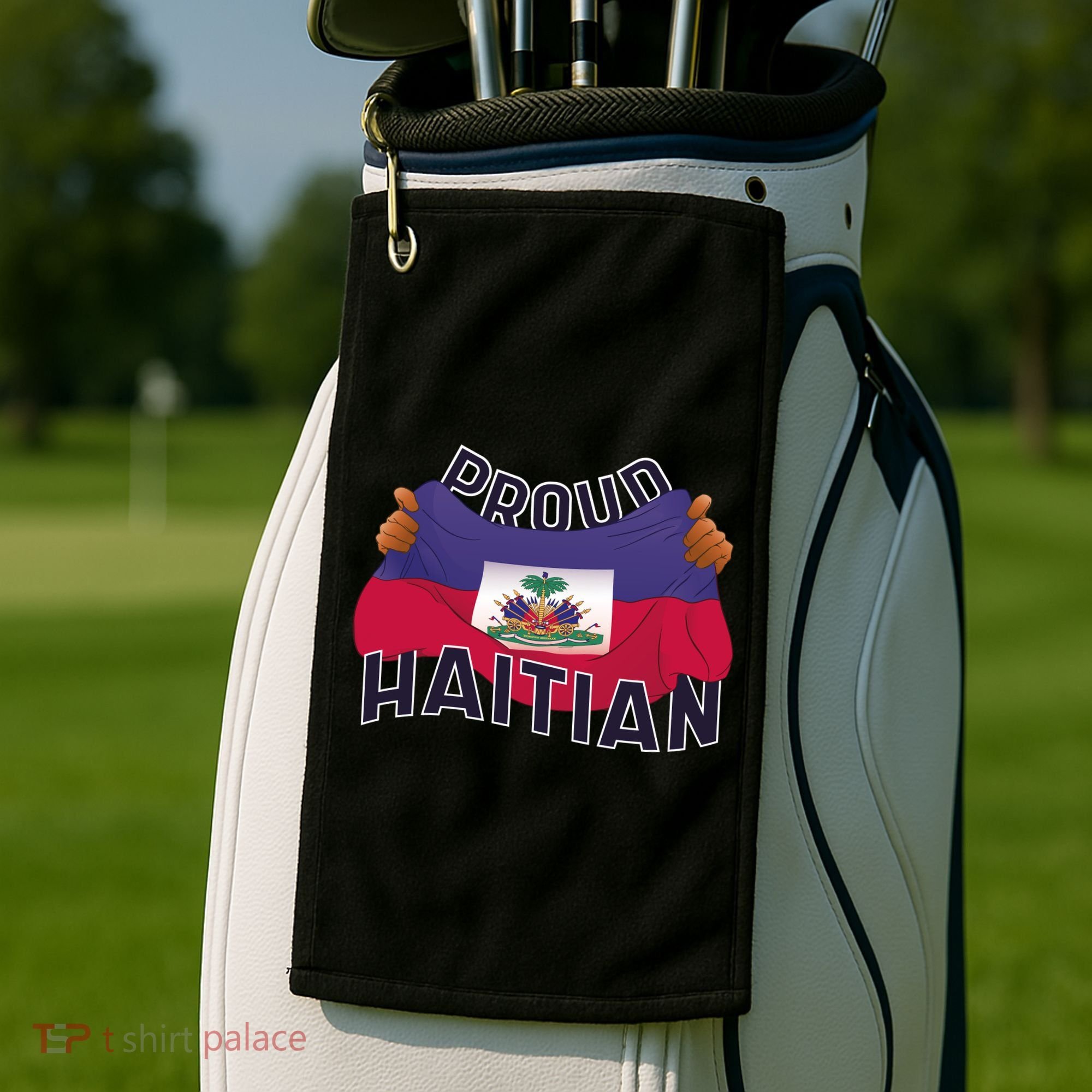 Proud Haitian Flag Golf Towel