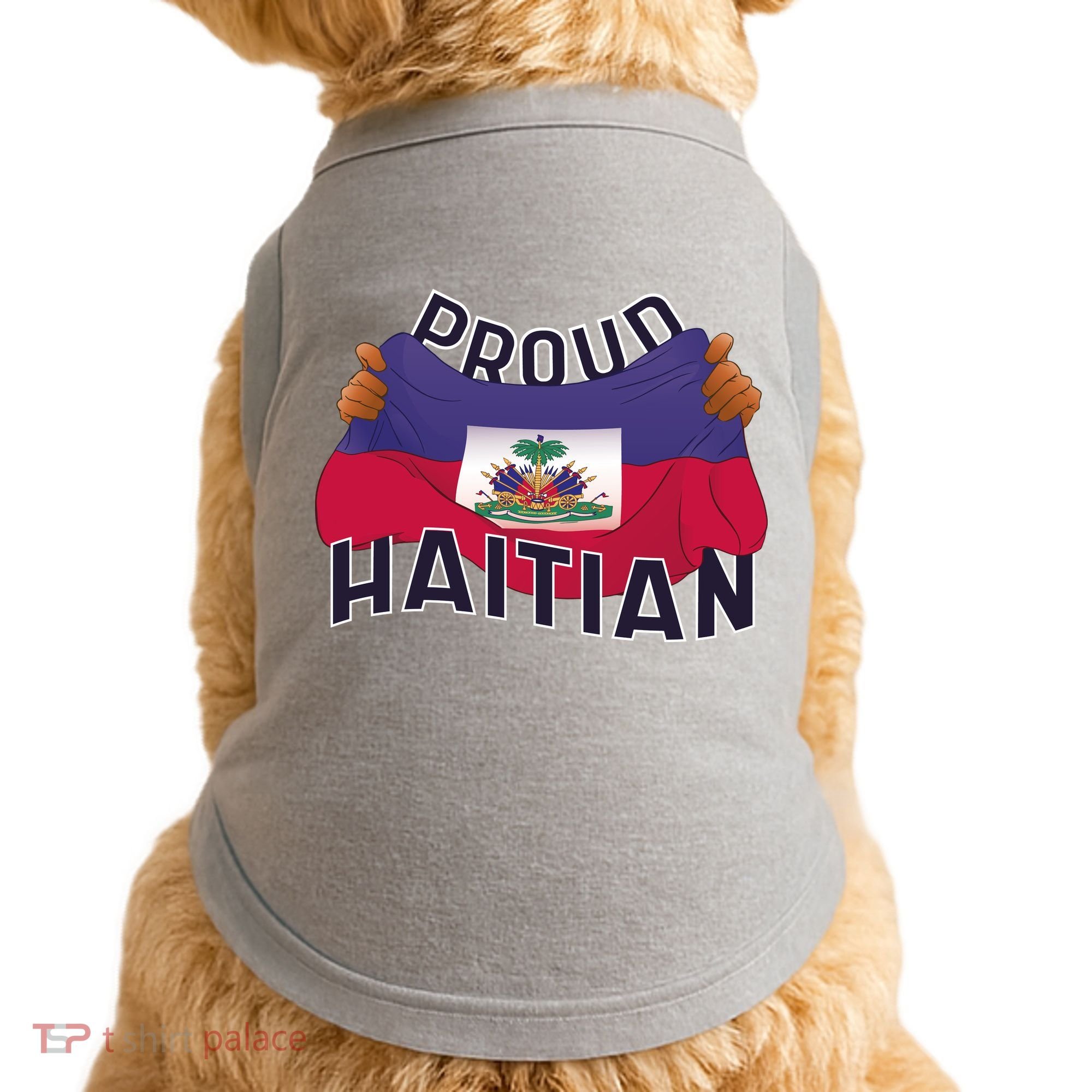 Proud Haitian Flag Doggie Tank