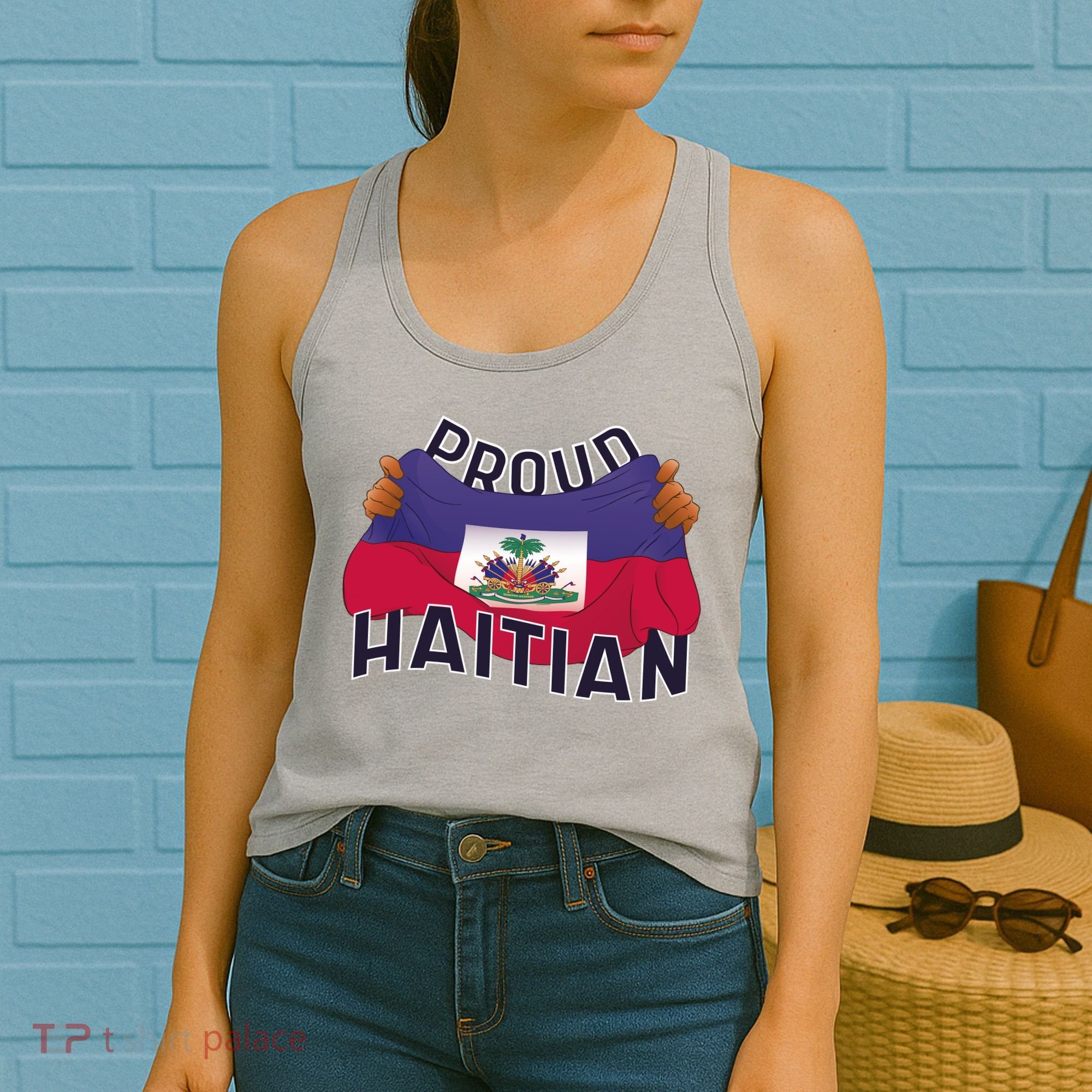 Proud Haitian Flag Women's Tank Top