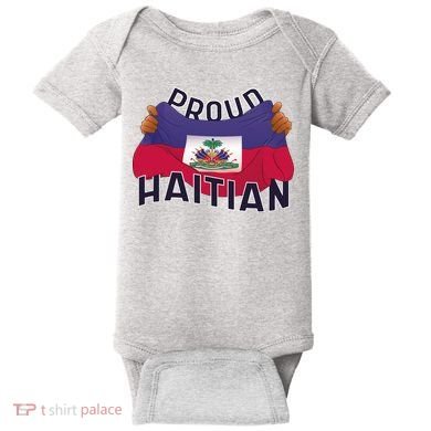 Proud Haitian Flag Baby Bodysuit