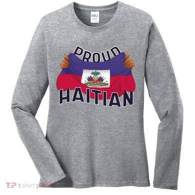 Proud Haitian Flag Women's Long Sleeve Shirt