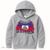 Proud Haitian Flag Kids Hoodie thumb 0