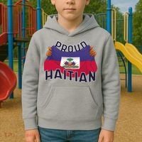 Proud Haitian Flag Kids Hoodie thumb 2