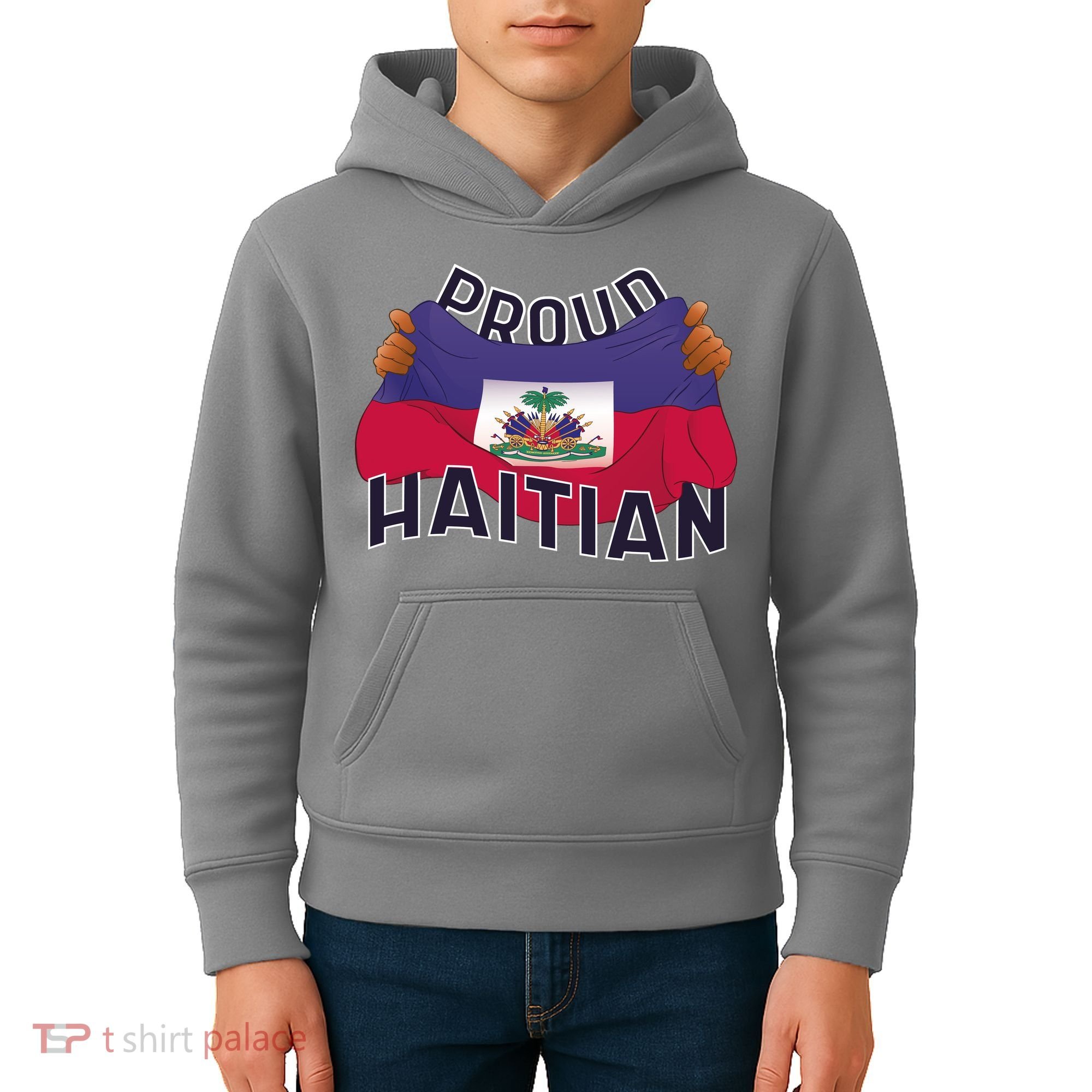 Proud Haitian Flag Kids Hoodie