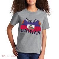 Proud Haitian Flag Kids T-Shirt thumb 2