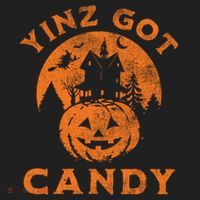 Pittsburgh Halloween Funny Yinz Got Candy Trick Or Treat Gift Women's Sweatshirt thumb 2