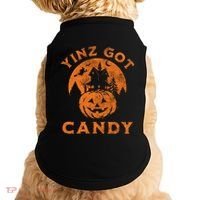 Pittsburgh Halloween Funny Yinz Got Candy Trick Or Treat Gift Doggie Tank thumb 0