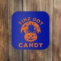 Pittsburgh Halloween Funny Yinz Got Candy Trick Or Treat Gift Coaster thumb 0