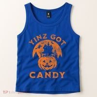 Pittsburgh Halloween Funny Yinz Got Candy Trick Or Treat Gift Tank Top thumb 2