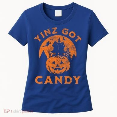 Pittsburgh Halloween Funny Yinz Got Candy Trick Or Treat Gift Women's T-Shirt