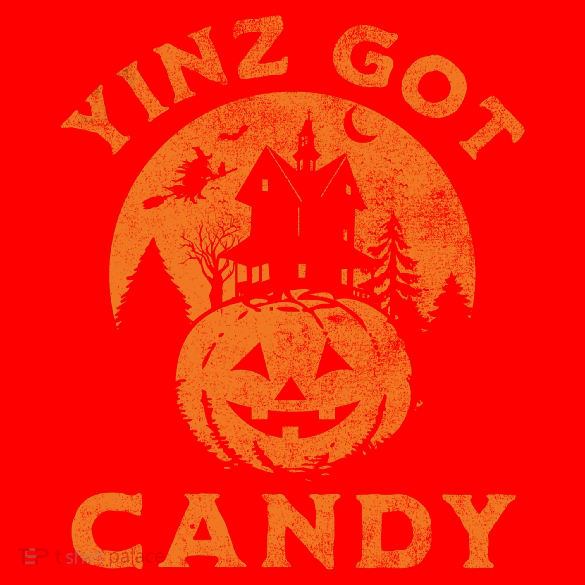 Pittsburgh Halloween Funny Yinz Got Candy Trick Or Treat Gift Santa Hat