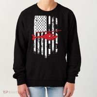 Patriotic Helicopter Flag Helicopter Pilot Gifts Women's Sweatshirt thumb 0