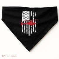 Patriotic Helicopter Flag Helicopter Pilot Gifts USA-Made Doggie Bandana thumb 0