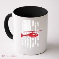 Patriotic Helicopter Flag Helicopter Pilot Gifts Coffee Mug thumb 0