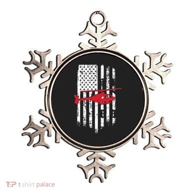 Patriotic Helicopter Flag Helicopter Pilot Gifts Ornament