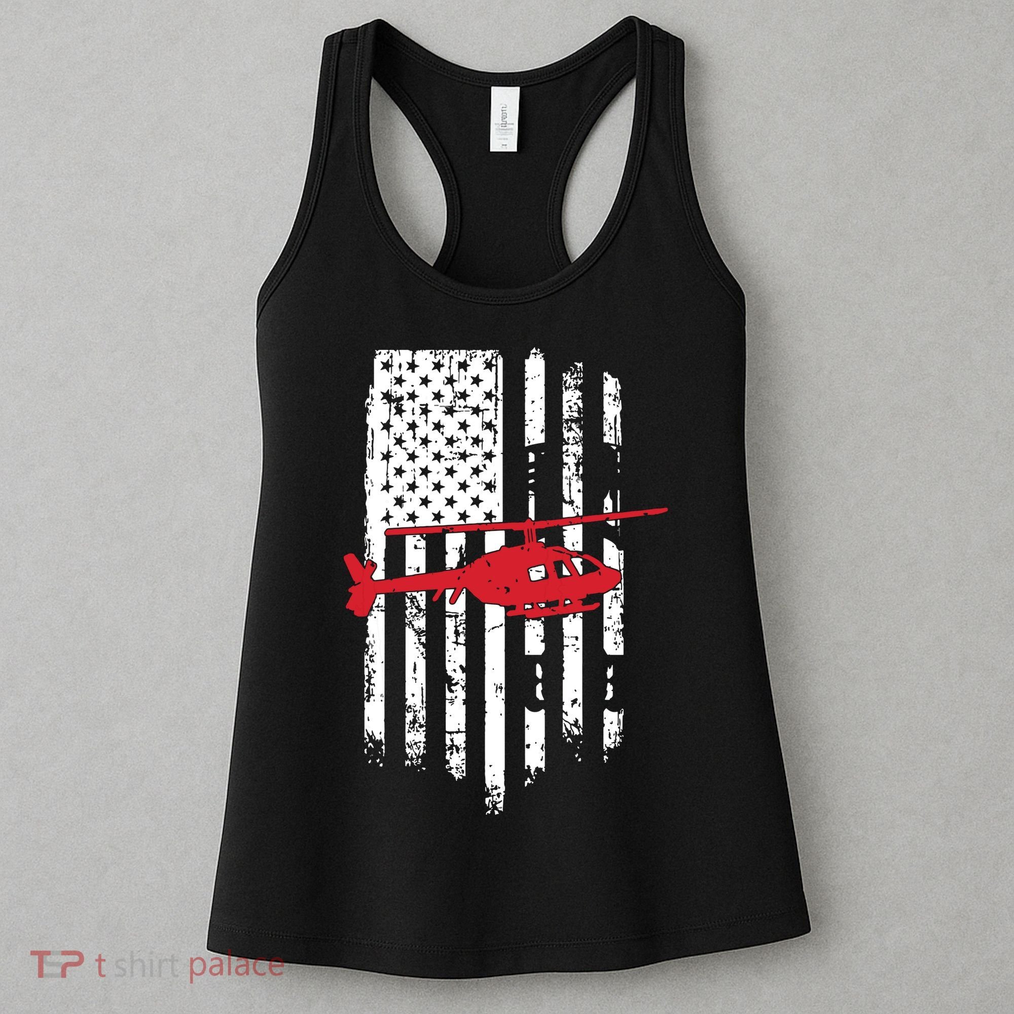 Patriotic Helicopter Flag Helicopter Pilot Gifts Women's Tank Top