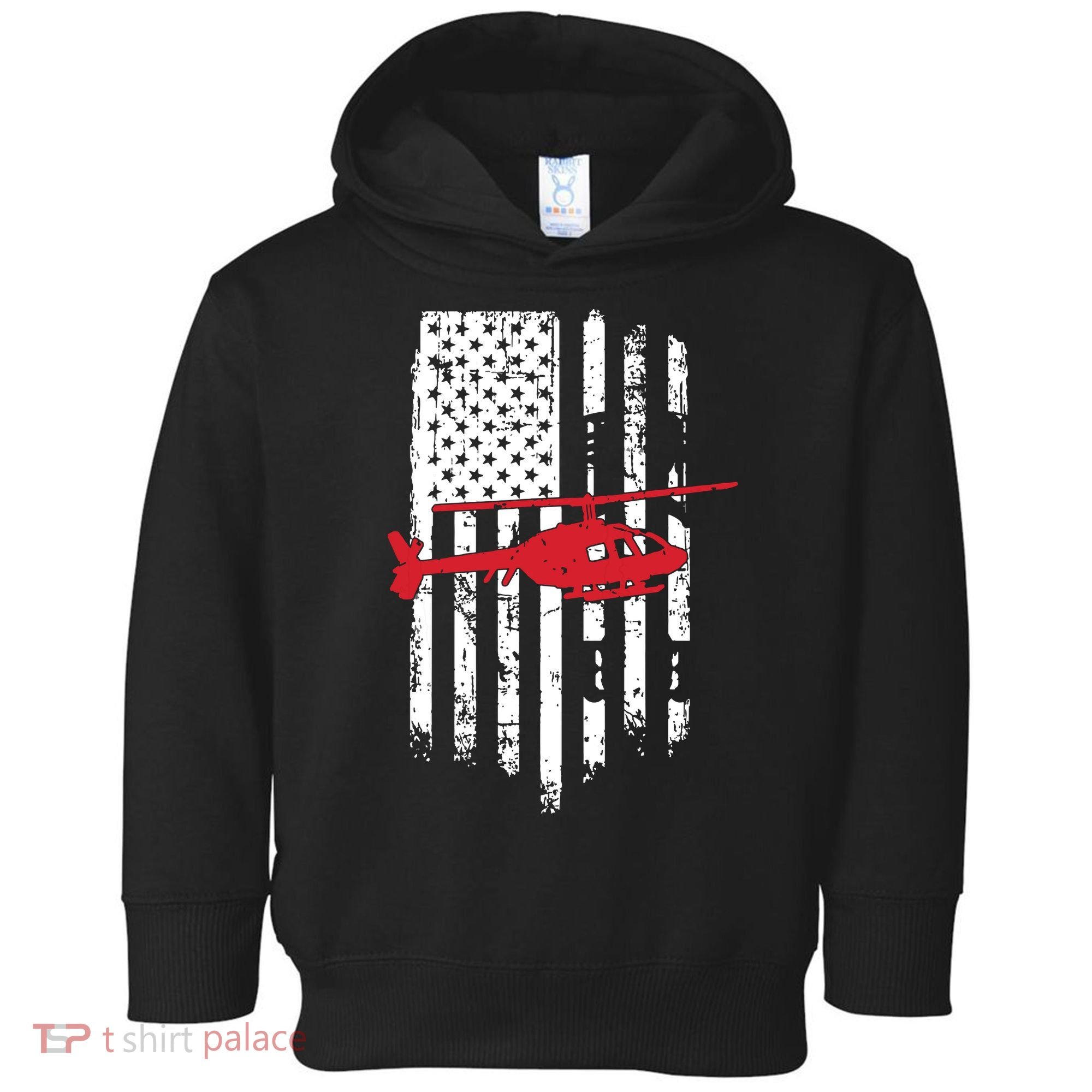 Patriotic Helicopter Flag Helicopter Pilot Gifts Toddler Hoodie