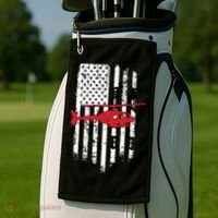 Patriotic Helicopter Flag Helicopter Pilot Gifts Golf Towel thumb 2