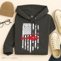 Patriotic Helicopter Flag Helicopter Pilot Gifts Hoodie thumb 4