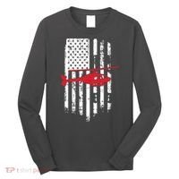 Patriotic Helicopter Flag Helicopter Pilot Gifts Long Sleeve Shirt thumb 0