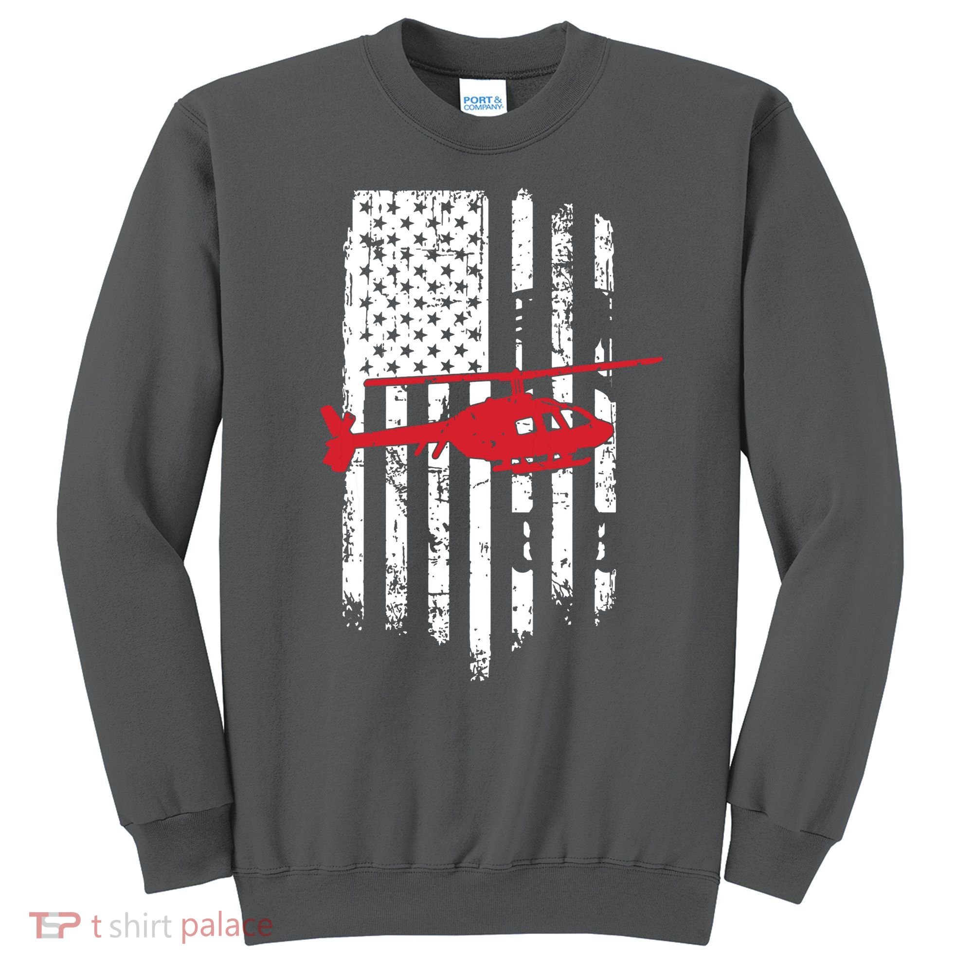 Patriotic Helicopter Flag Helicopter Pilot Gifts Sweatshirt