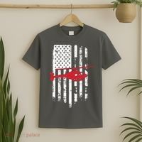 Patriotic Helicopter Flag Helicopter Pilot Gifts T-Shirt thumb 2