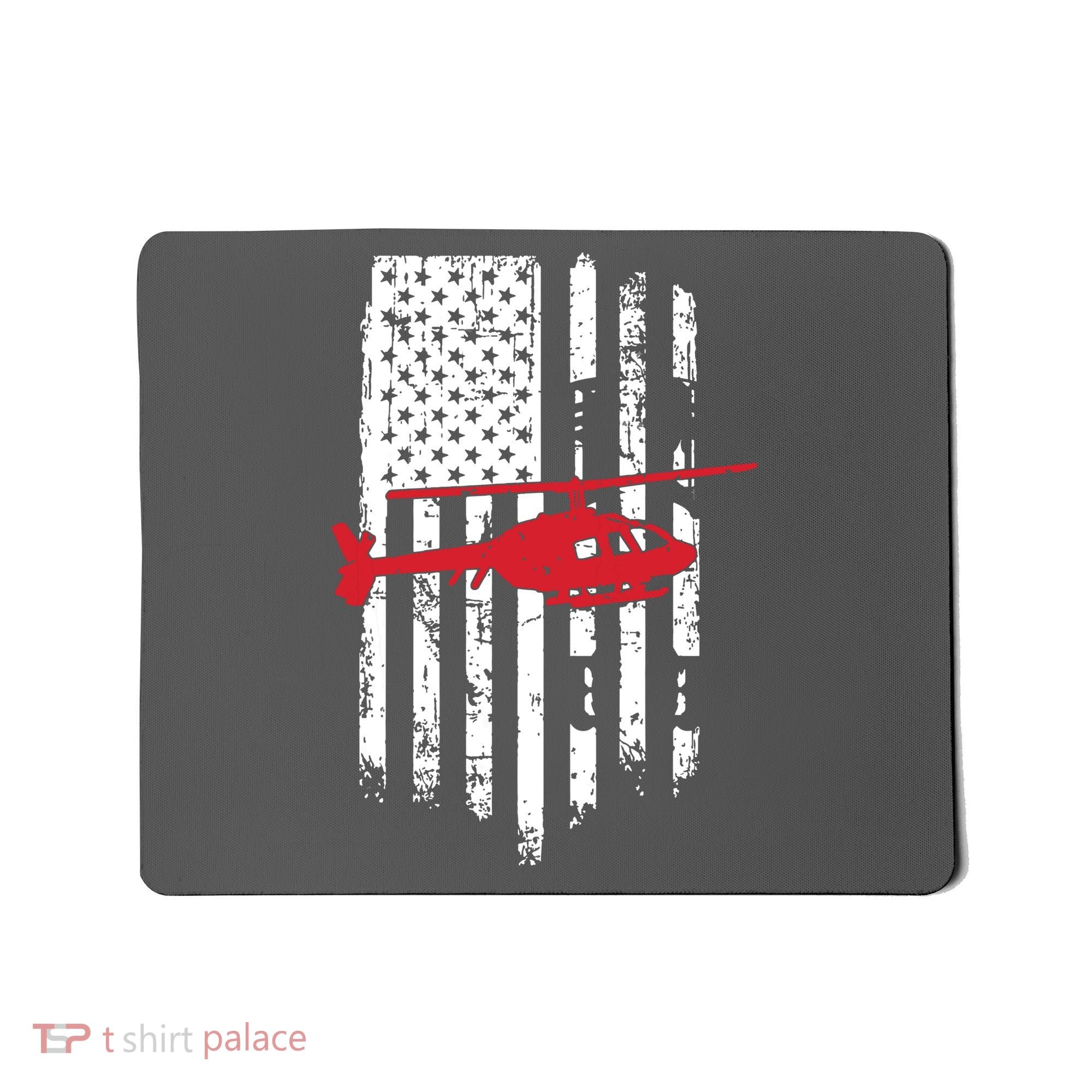 Patriotic Helicopter Flag Helicopter Pilot Gifts Mousepad