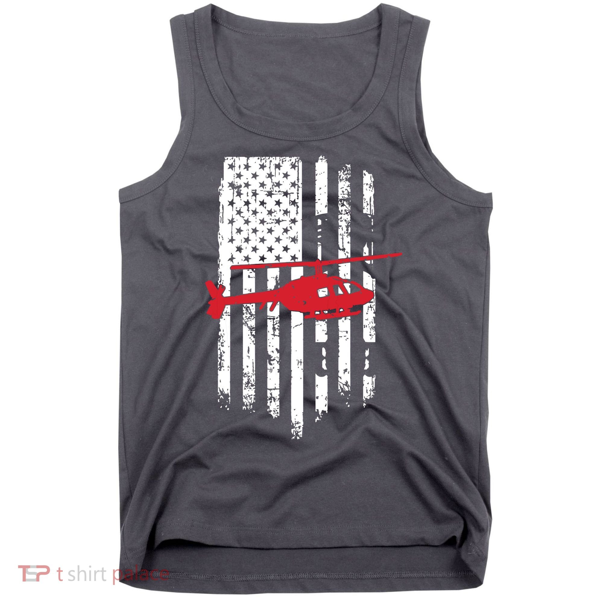 Patriotic Helicopter Flag Helicopter Pilot Gifts Tank Top