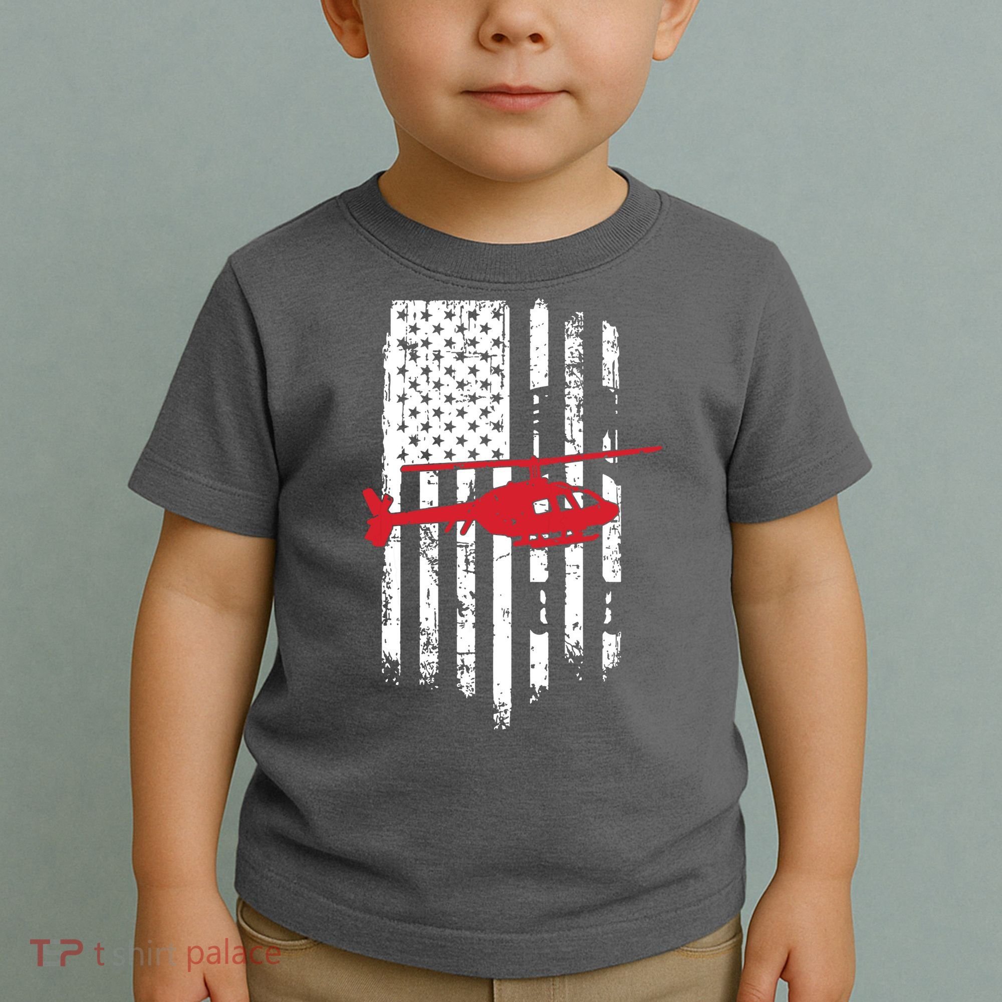 Patriotic Helicopter Flag Helicopter Pilot Gifts Toddler T-Shirt