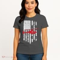 Patriotic Helicopter Flag Helicopter Pilot Gifts Women's T-Shirt thumb 4
