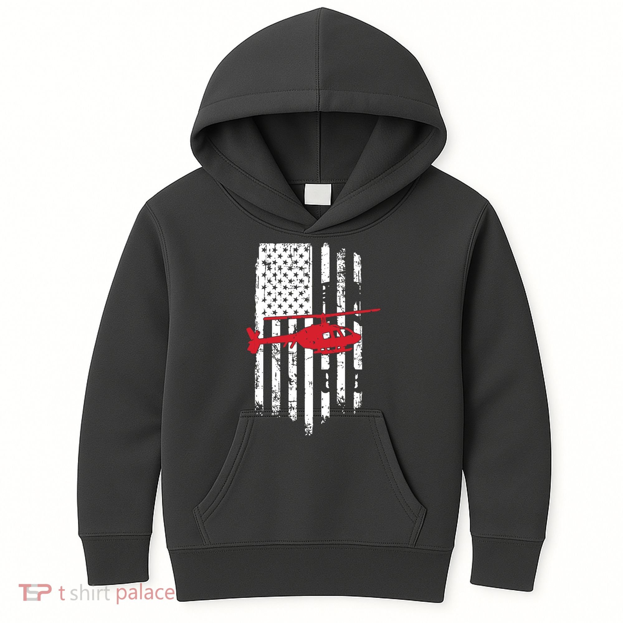 Patriotic Helicopter Flag Helicopter Pilot Gifts Kids Hoodie