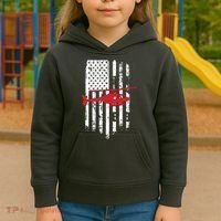 Patriotic Helicopter Flag Helicopter Pilot Gifts Kids Hoodie thumb 3