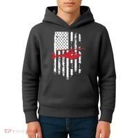 Patriotic Helicopter Flag Helicopter Pilot Gifts Kids Hoodie thumb 4