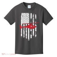 Patriotic Helicopter Flag Helicopter Pilot Gifts Kids T-Shirt thumb 0
