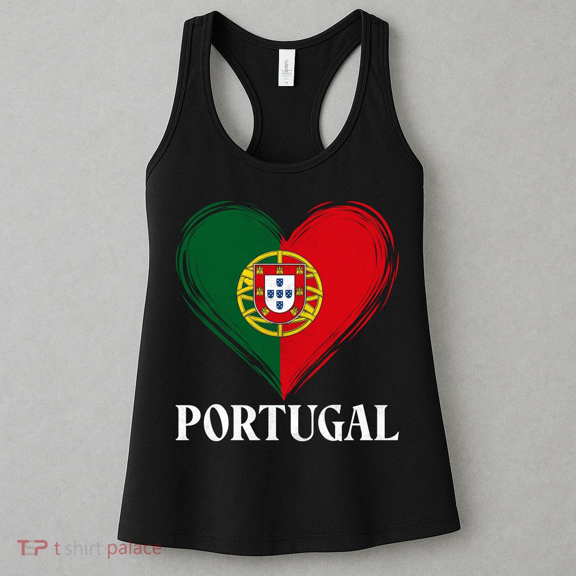 Portugal Heart Flag Proud Fans And Travelers Women's Tank Top