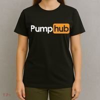 Pump Hub Funny Cute Adult Novelty Workout Gym Fitness Premium T-Shirt thumb 4