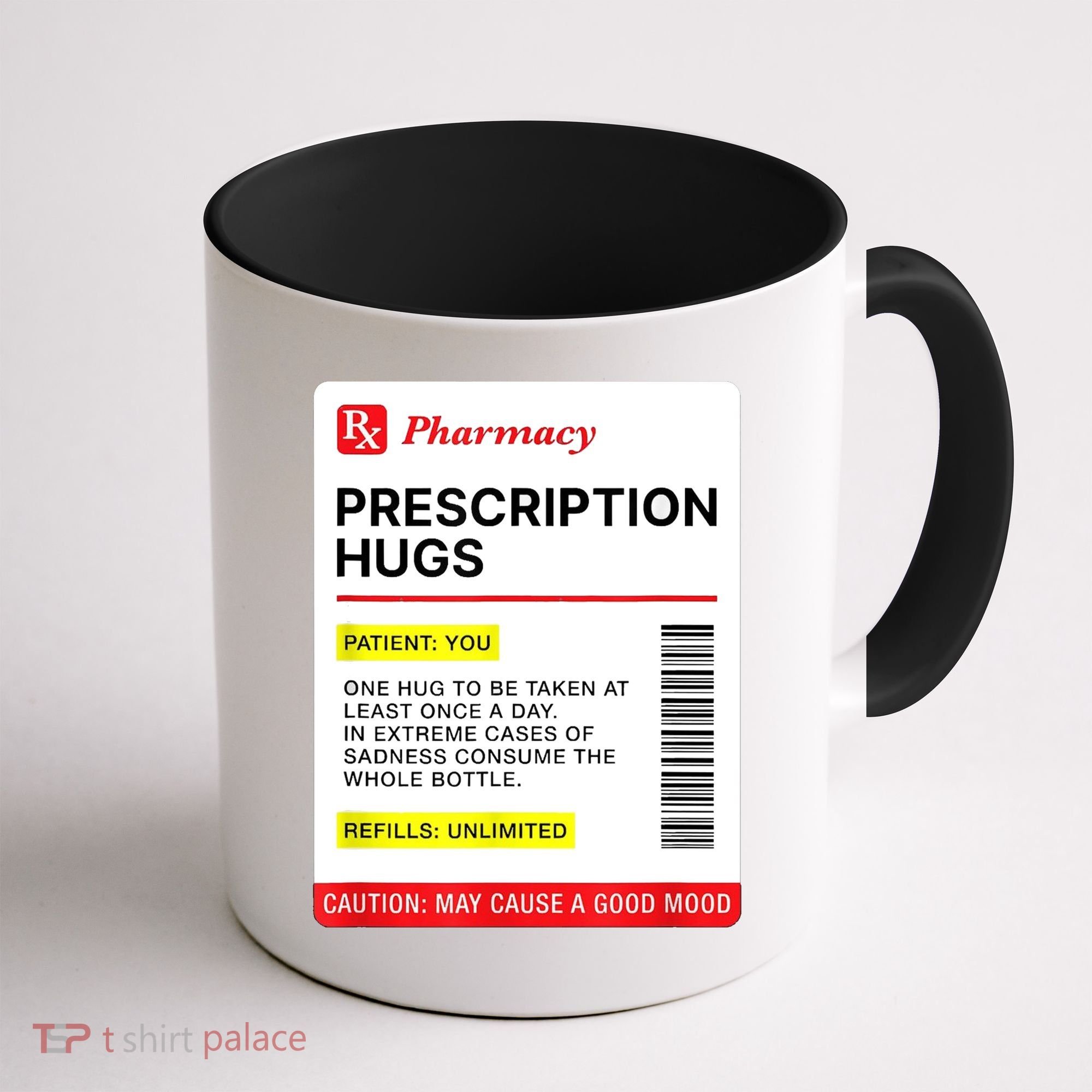 Prescription Hugs Funny Label Lazy Halloween Costume Party Coffee Mug