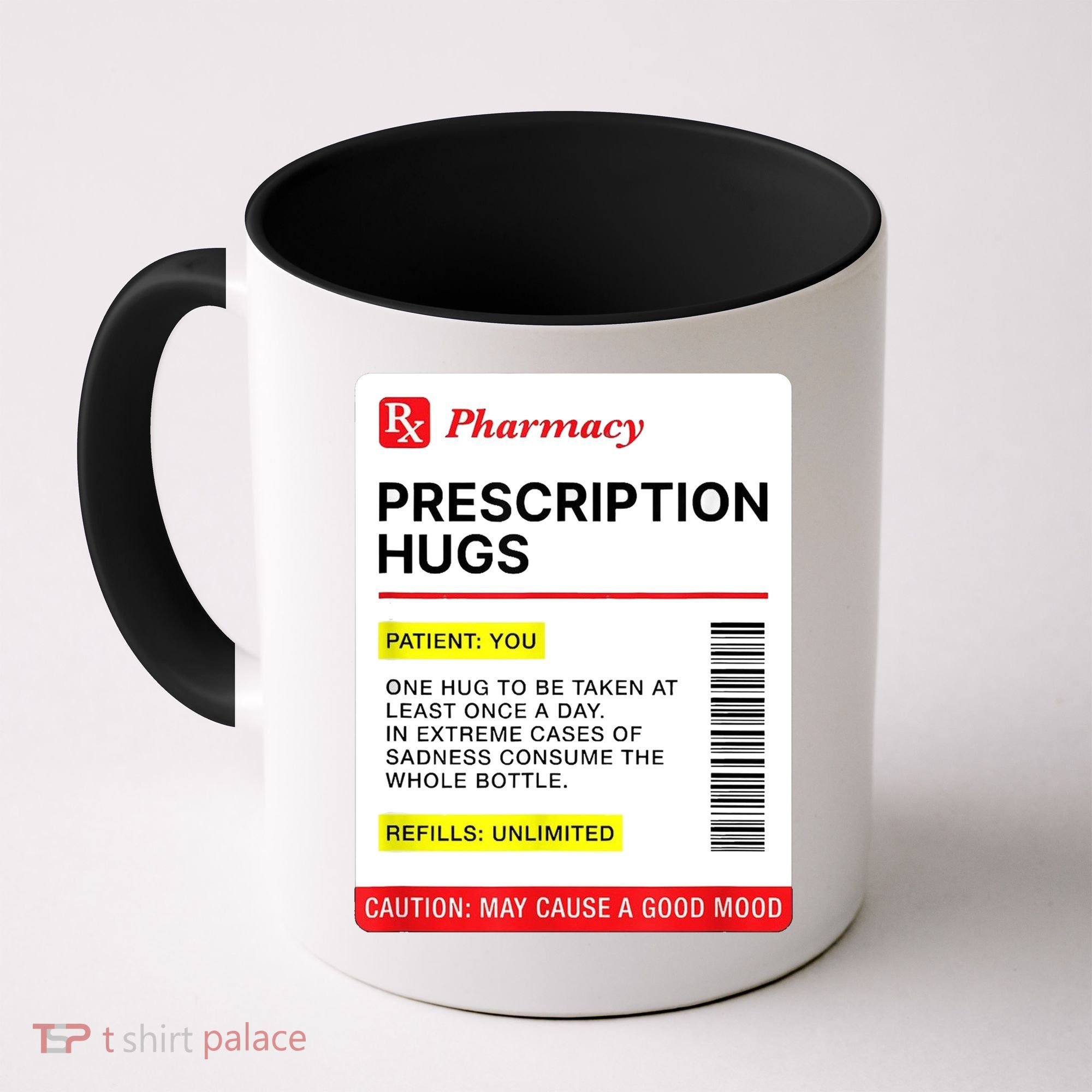 Prescription Hugs Funny Label Lazy Halloween Costume Party Coffee Mug