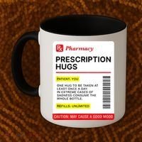 Prescription Hugs Funny Label Lazy Halloween Costume Party Coffee Mug thumb 2