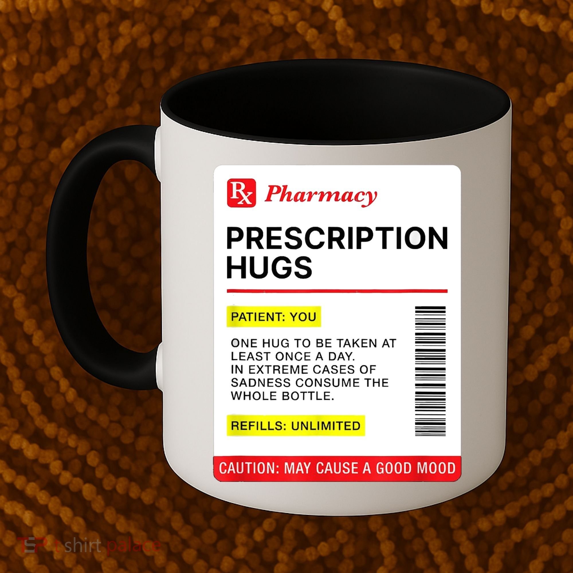 Prescription Hugs Funny Label Lazy Halloween Costume Party Coffee Mug
