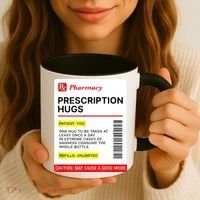 Prescription Hugs Funny Label Lazy Halloween Costume Party Coffee Mug thumb 3
