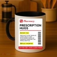Prescription Hugs Funny Label Lazy Halloween Costume Party Coffee Mug thumb 4