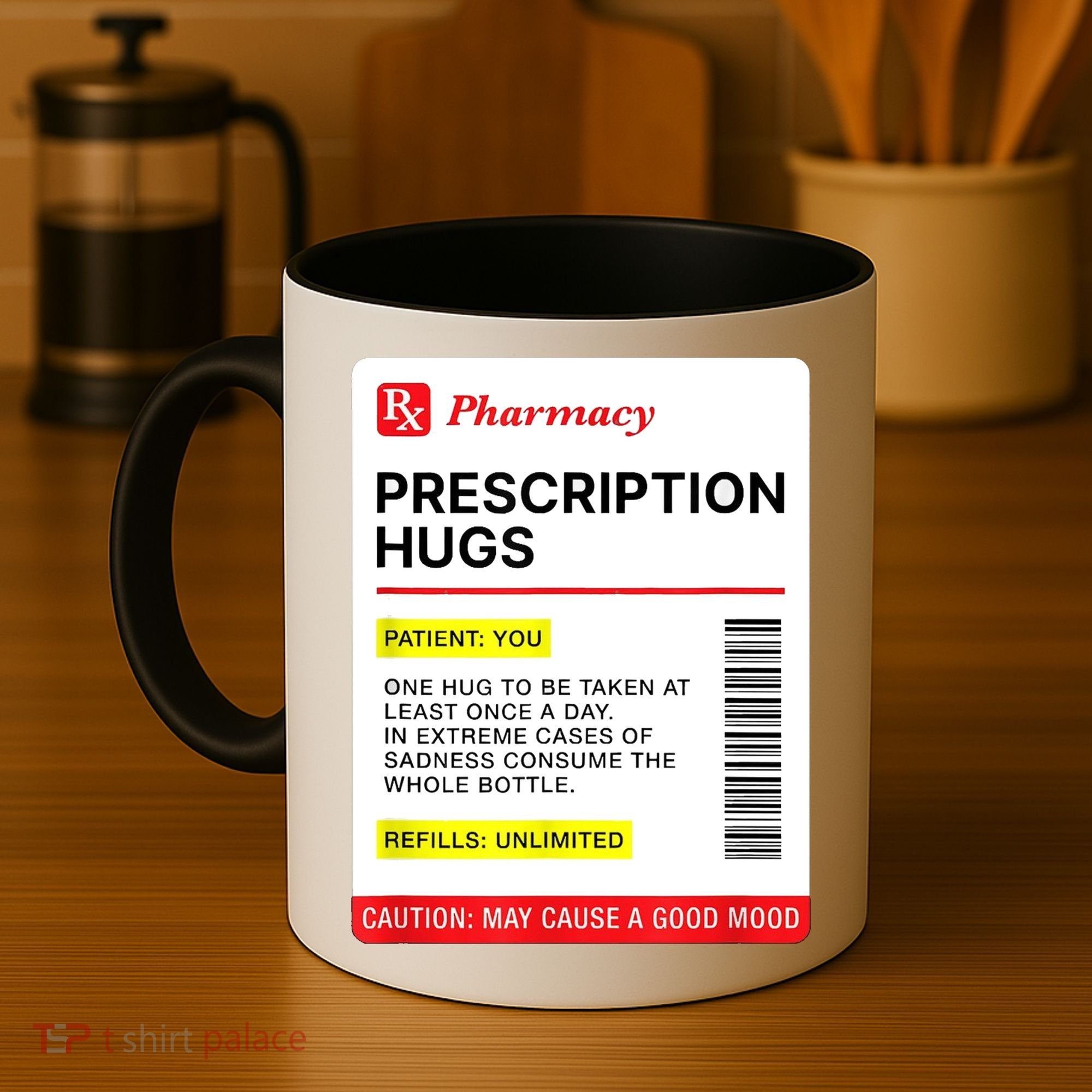 Prescription Hugs Funny Label Lazy Halloween Costume Party Coffee Mug