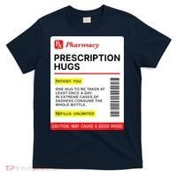 Prescription Hugs Funny Label Lazy Halloween Costume Party T-Shirt thumb 0