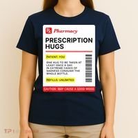 Prescription Hugs Funny Label Lazy Halloween Costume Party T-Shirt thumb 4