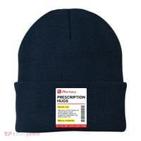 Prescription Hugs Funny Label Lazy Halloween Costume Party Beanie thumb 0