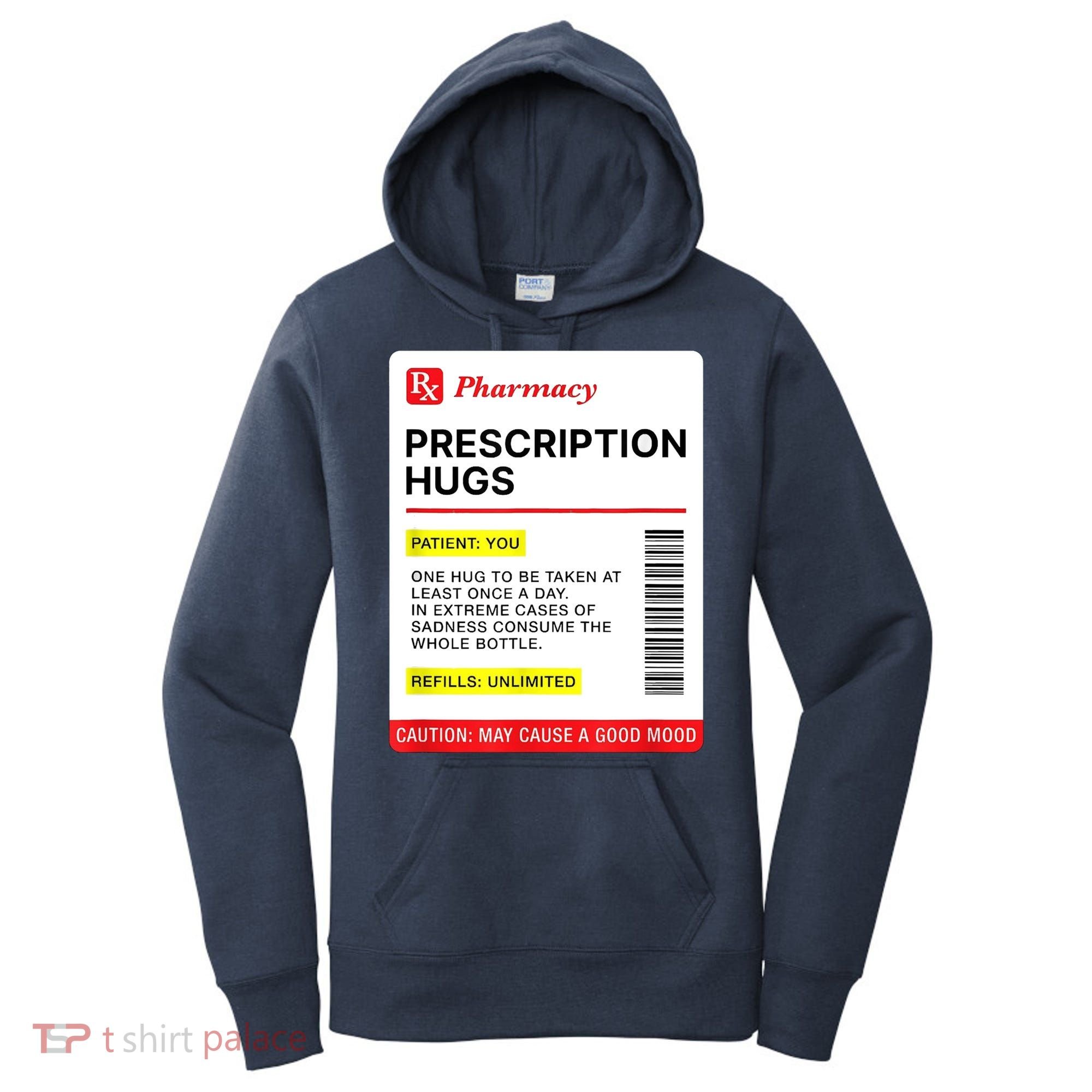 Prescription Hugs Funny Label Lazy Halloween Costume Party Women's Hoodie
