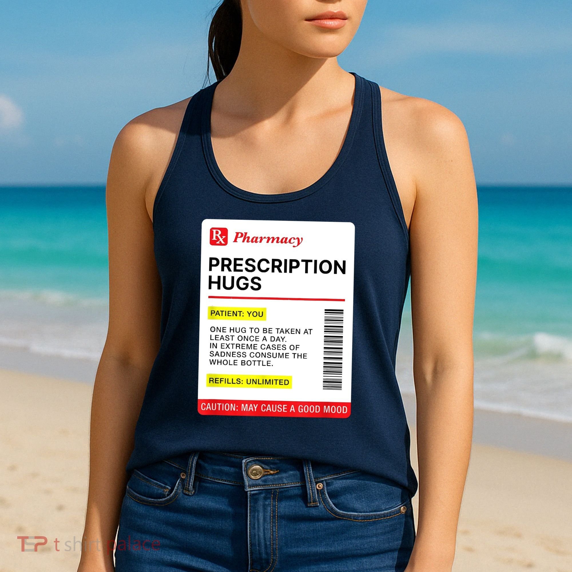 Prescription Hugs Funny Label Lazy Halloween Costume Party Women's Tank Top