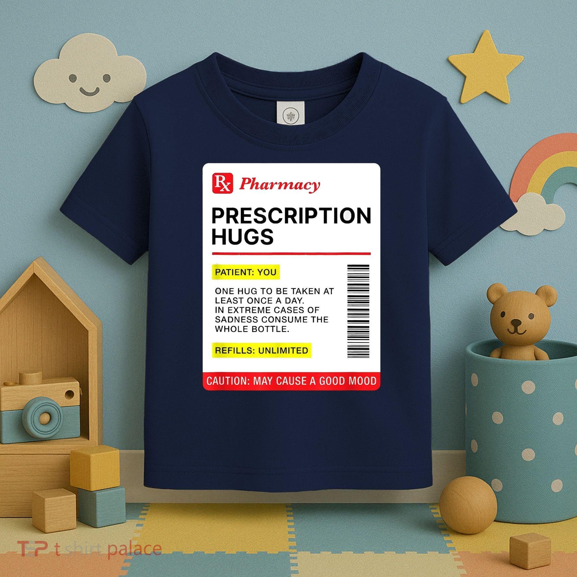 Prescription Hugs Funny Label Lazy Halloween Costume Party Toddler T-Shirt